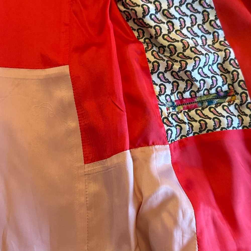 Etro Vibrant Red Jacket With Patterned Lining - image 7